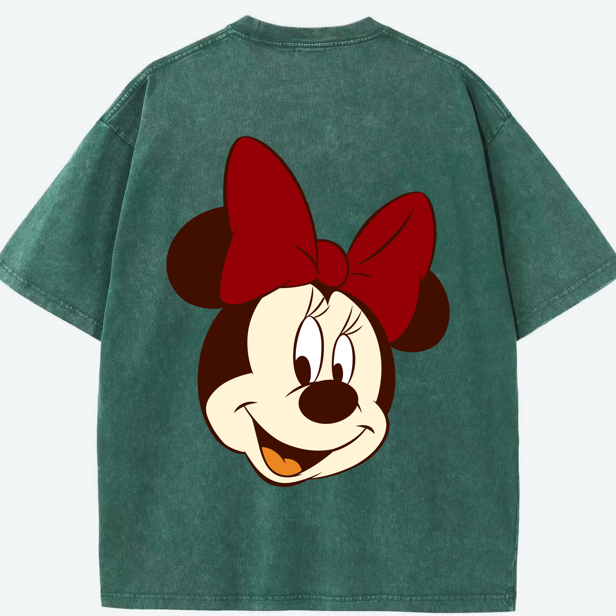 （画像用） ミッキーマウス Mickey Mouse 綿100% ヴィンテージ風 半袖Tシャツ（背面プリント）